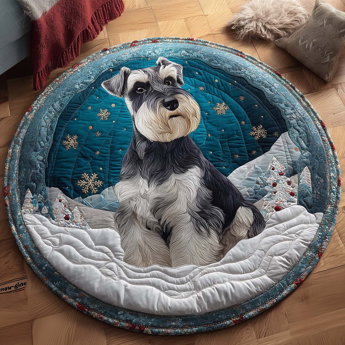 Schnauzer Quilted Round Mat GFTOQM118