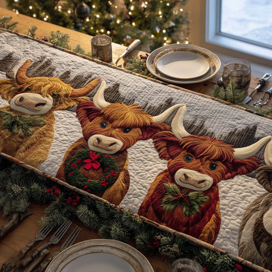 Wreath Highlands Quilted Table Runner GFTOQM1190