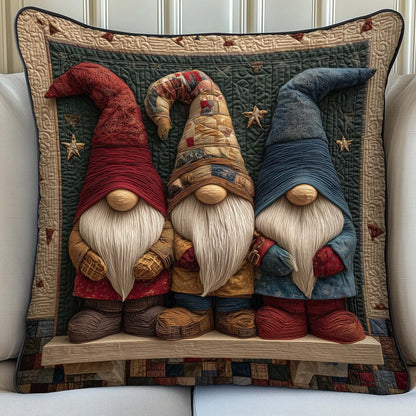 Gnome Trio Quilted Pillow Case GFTOQM1191