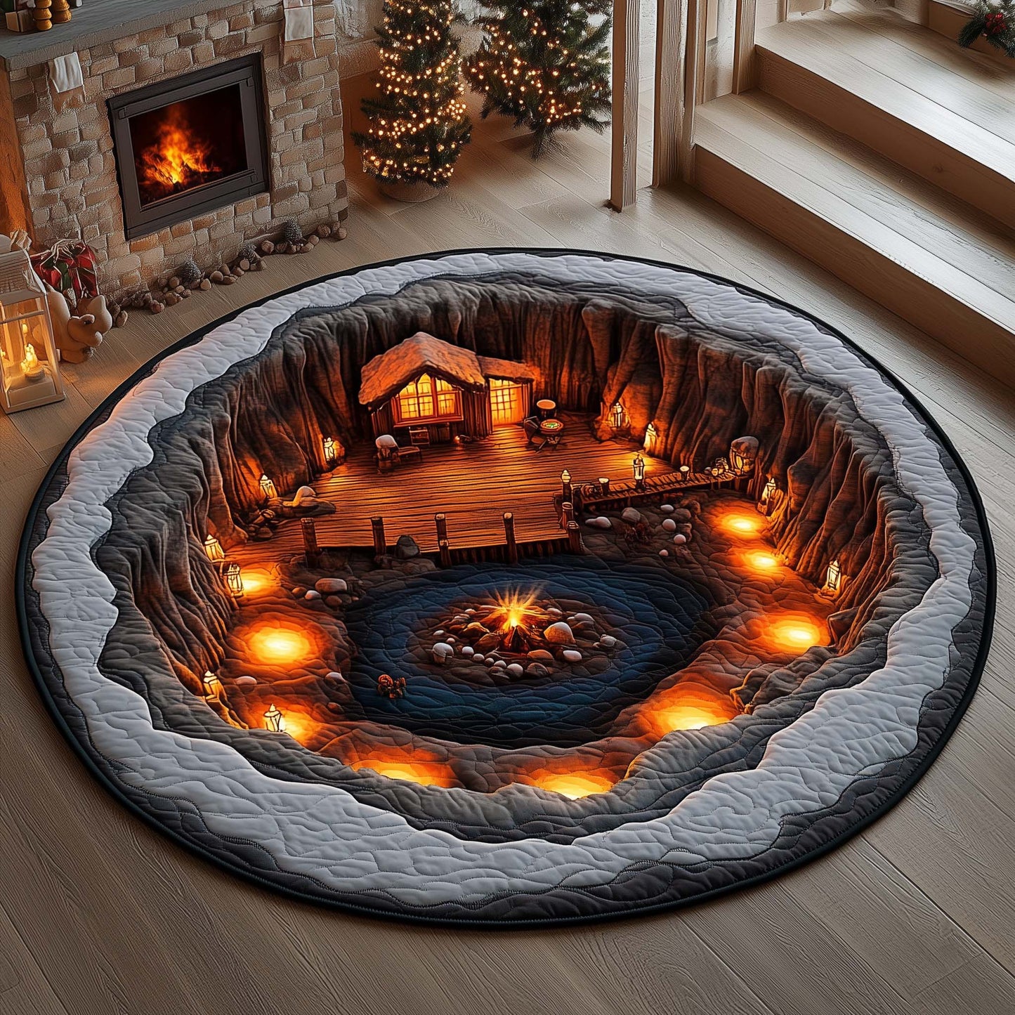 Cavern Glow Quilted Round Mat GFTOQM1196