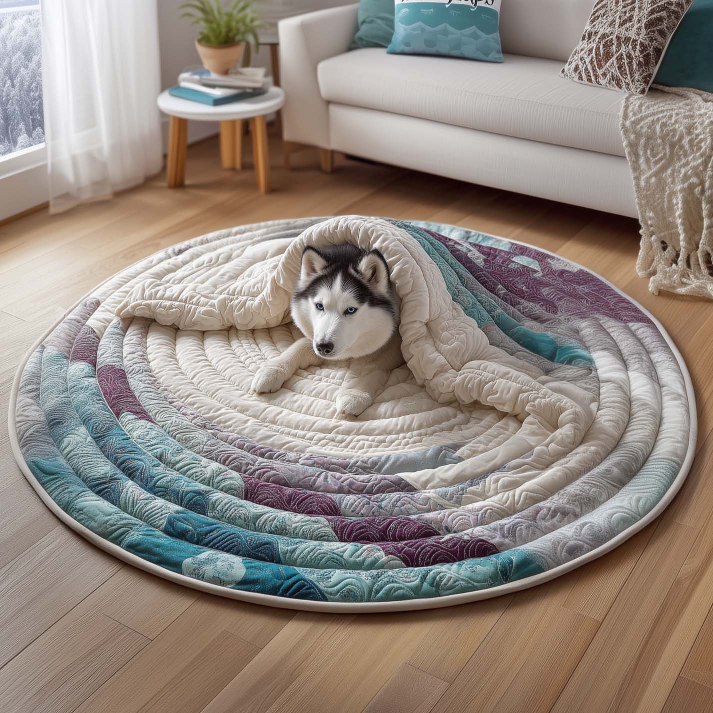 Husky Quilted Round Mat GFTOQM123