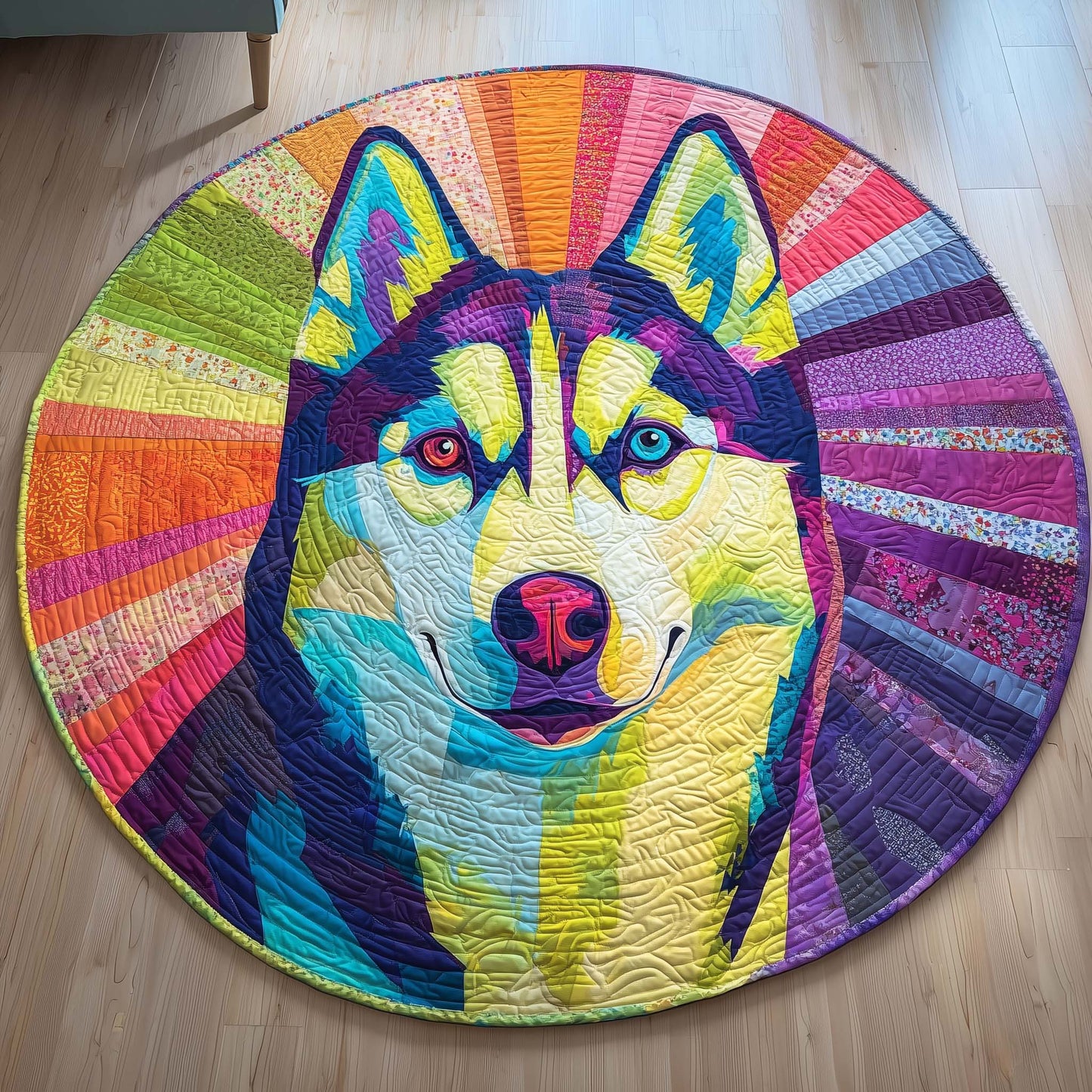 Stunning Husky Quilted Round Mat GFTOQM126