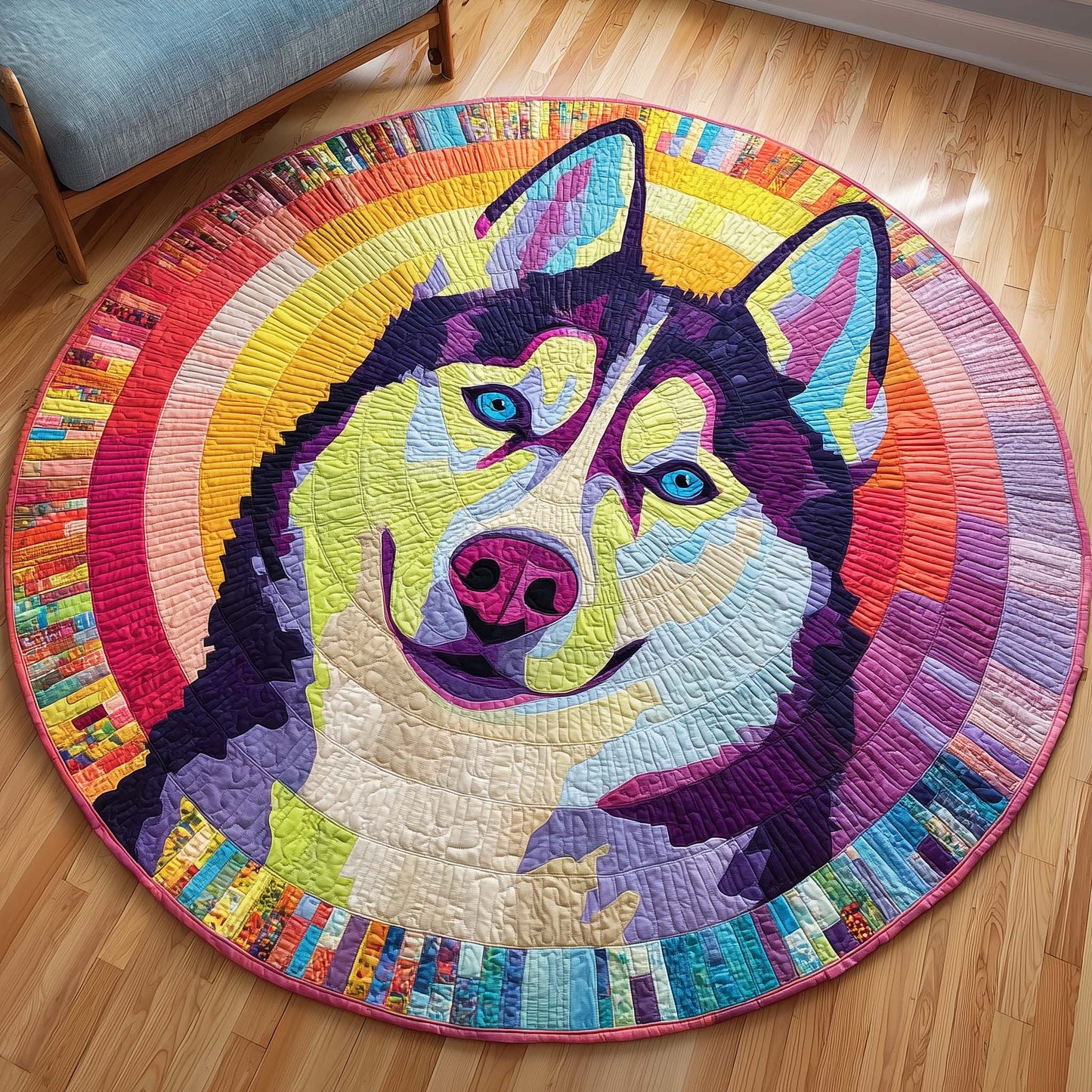 Stunning Husky Quilted Round Mat GFTOQM127