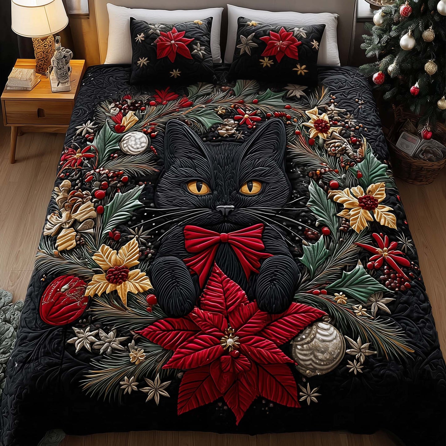 Noel Paws 3-Piece Quilted Bedding Set GFTOQM1282