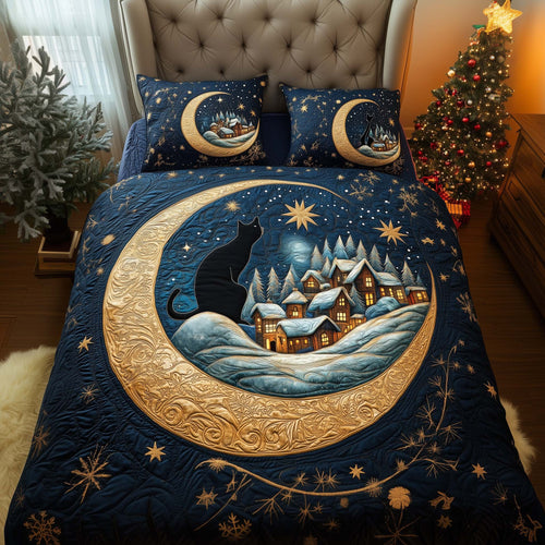 Moon Village 3-Piece Quilted Bedding Set GFTOQM1283