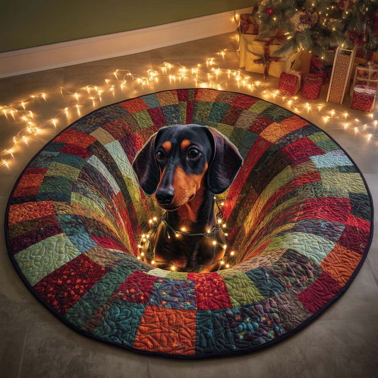 Twinkle Dachshund Quilted Round Mat GFTOQM1287