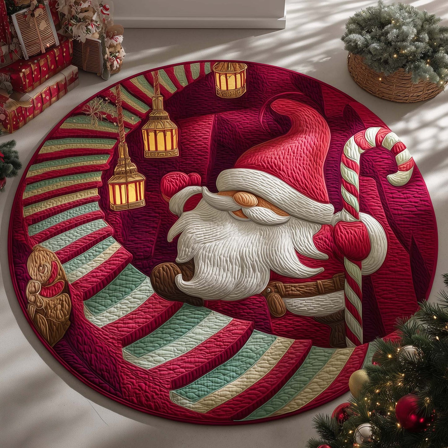 Candy Gnome Quilted Round Mat GFTOQM1293