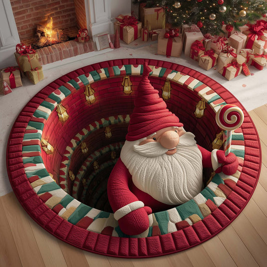 Chimney Gnome Quilted Round Mat GFTOQM1301