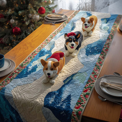 Corgi Parade Quilted Table Runner GFTOQM1304