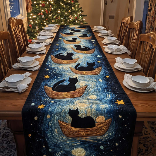 Starry Cats Quilted Table Runner GFTOQM1309