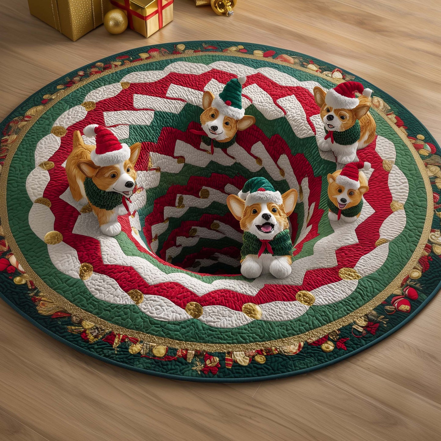 Corgi Quilted Round Mat GFTOQM130