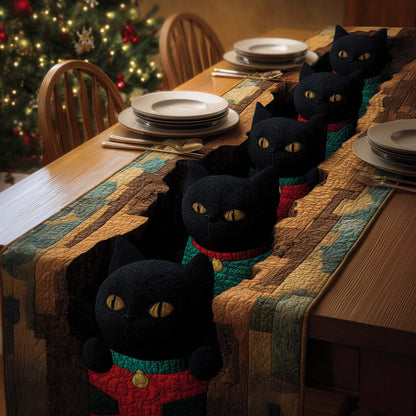 Festive Cats Quilted Table Runner GFTOQM1311