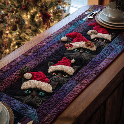 Santa Cats Quilted Table Runner GFTOQM1314