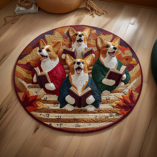 Corgi Quilted Round Mat GFTOQM134
