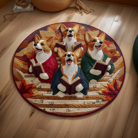 Corgi Quilted Round Mat GFTOQM134