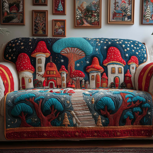 Starry Mushrooms Quilted Sofa Cover GFTOQM1352