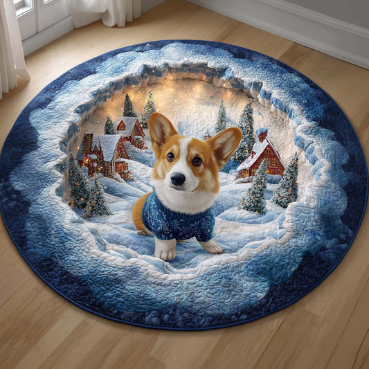 Corgi Quilted Round Mat GFTOQM135