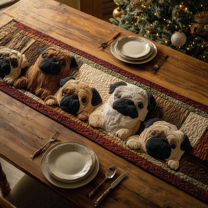 Pug Parade Quilted Table Runner GFTOQM1365