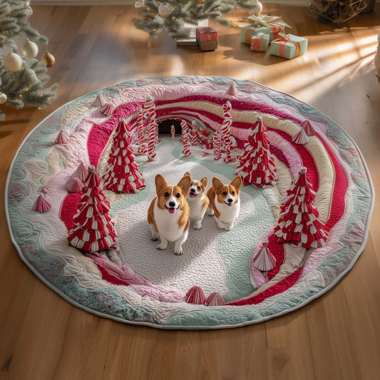 Corgi Quilted Round Mat GFTOQM137