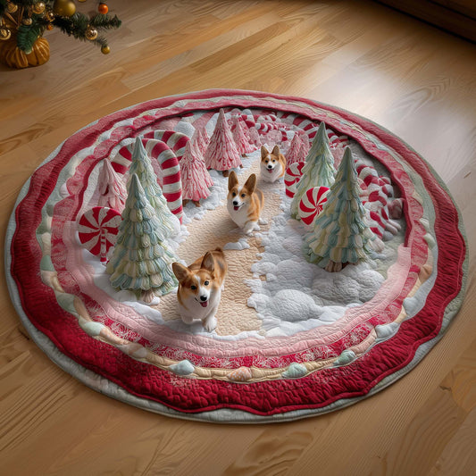Corgi Quilted Round Mat GFTOQM138