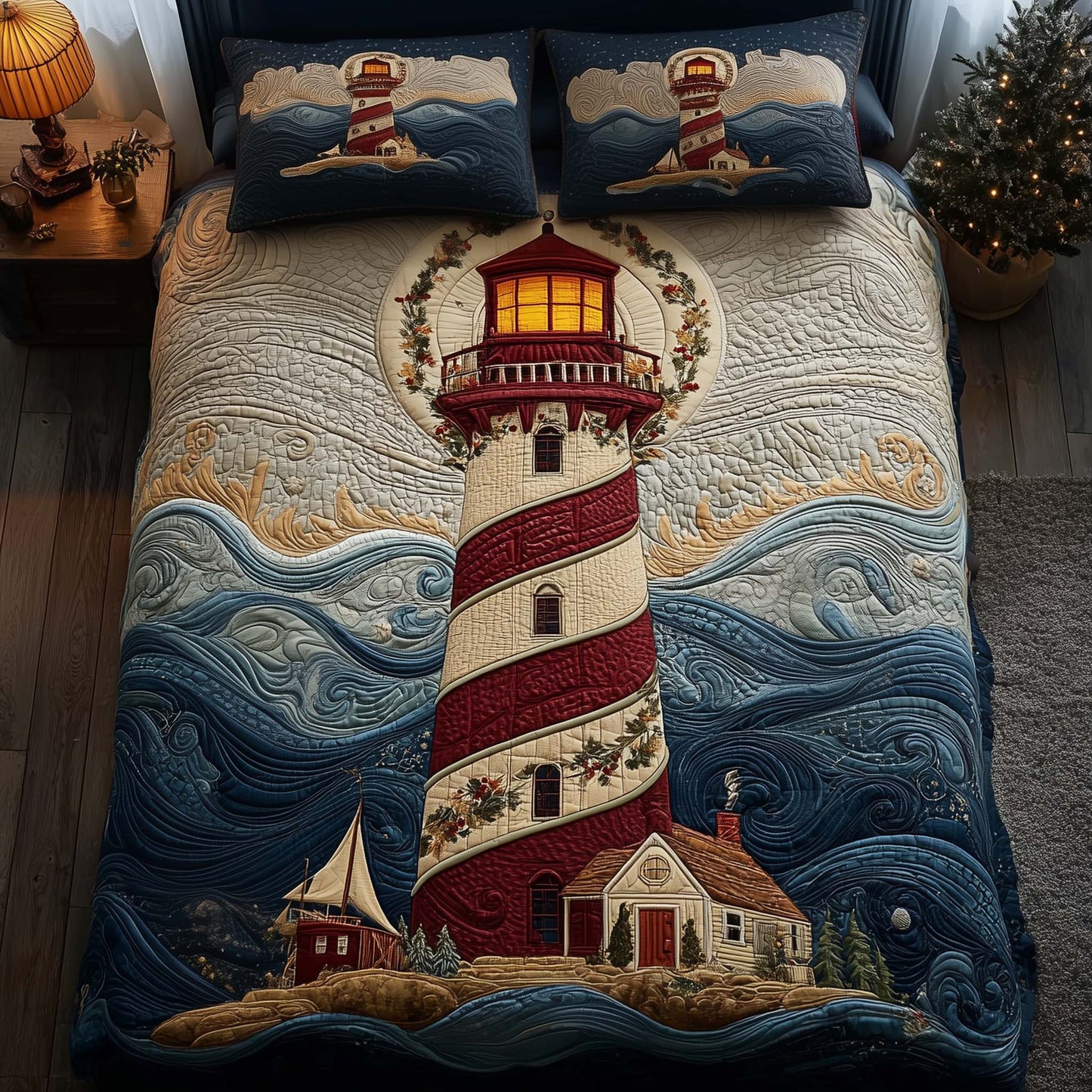 Spiral Lighthouse Duvet Cover Set GFTOQM1402
