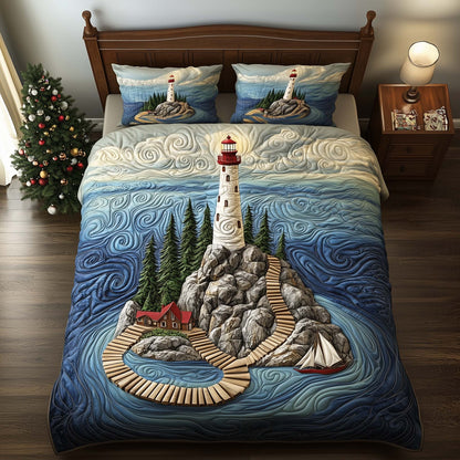 Rocky Lighthouse Duvet Cover Set GFTOQM1406