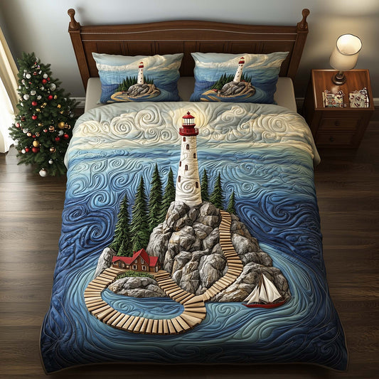 Rocky Lighthouse Duvet Cover Set GFTOQM1406
