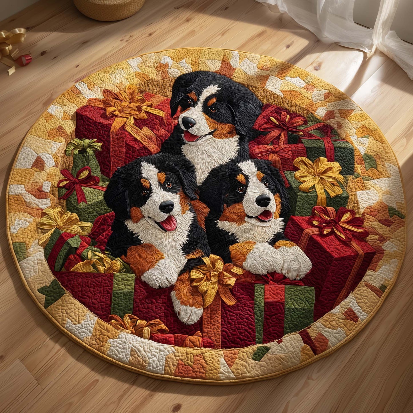 Quilted Bernese Quilted Round Mat GFTOQM140
