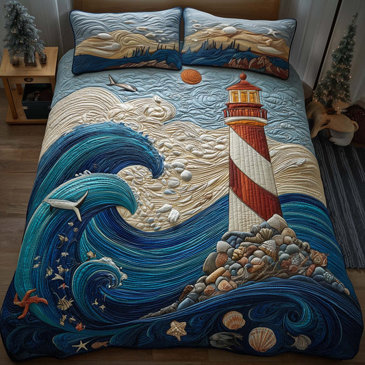 Wave Lighthouse Duvet Cover Set GFTOQM1411