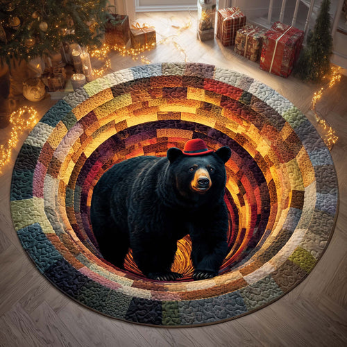 Fedora Bear Quilted Round Mat GFTOQM1420