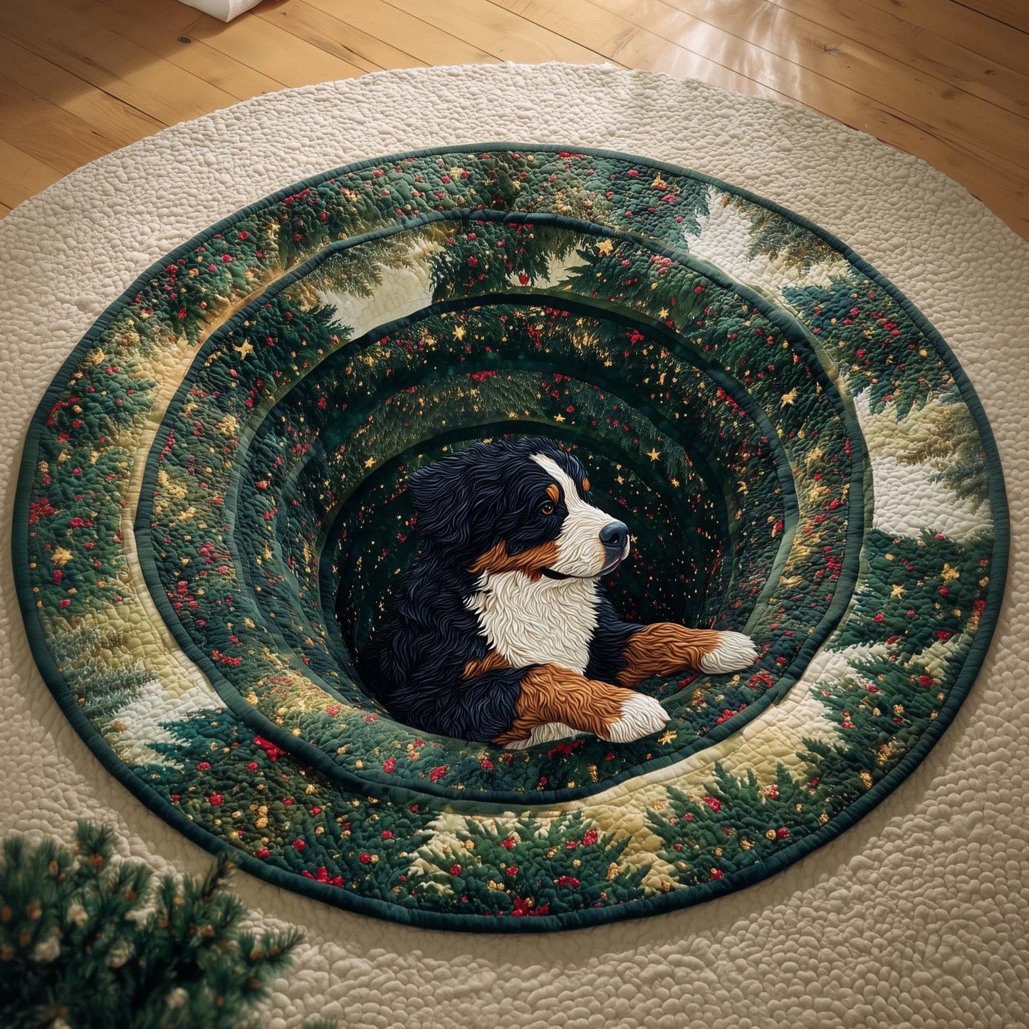 Bernese Quilted Round Mat GFTOQM143