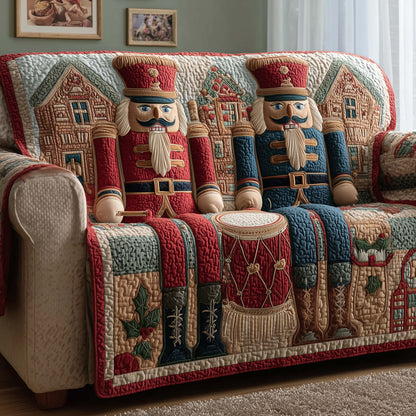 Drum Nutcracker Quilted Sofa Cover GFTOQM1465