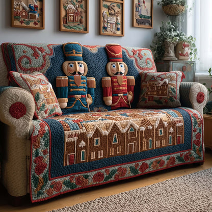 Twin Nutcracker Quilted Sofa Cover GFTOQM1468