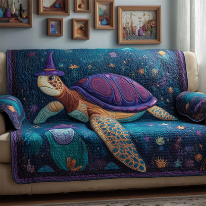 Wizard Turtle Quilted Sofa Cover GFTOQM1471