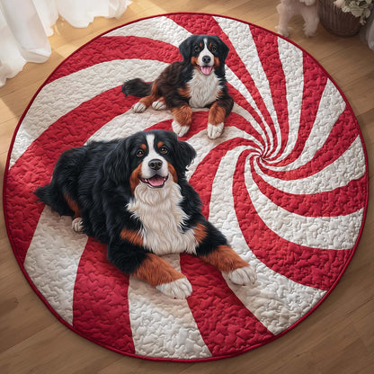 Paired Bernese Quilted Round Mat GFTOQM147
