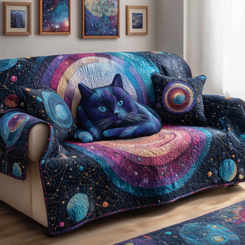Cosmic Cat Quilted Sofa Cover GFTOQM1507