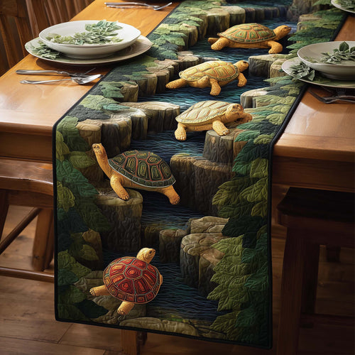 River Turtles Quilted Table Runner GFTOQM1511