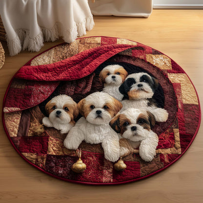 Shih Tzu Quilted Round Mat GFTOQM152