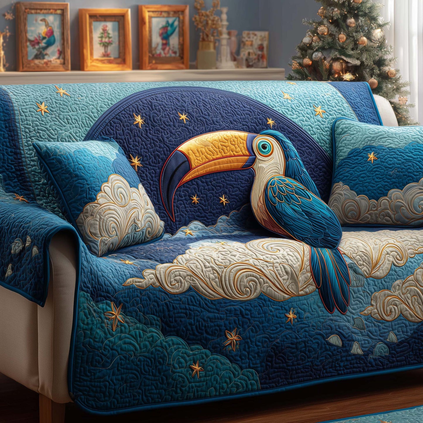 Starry Toucan Quilted Sofa Cover GFTOQM1549