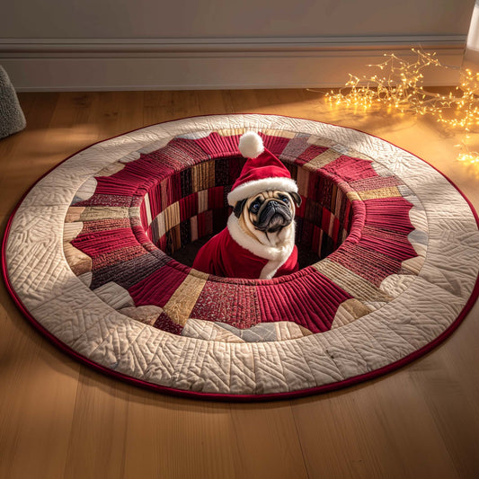 Pug Quilted Round Mat GFTOQM154