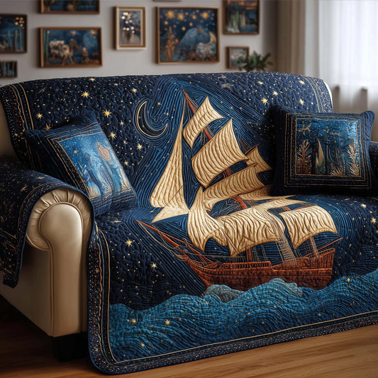 Starship Voyage Quilted Sofa Cover GFTOQM1550