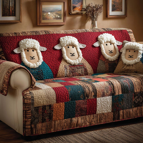 Cozy Flock Quilted Sofa Cover GFTOQM1555