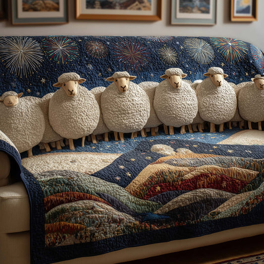 Firework Sheep Quilted Sofa Cover GFTOQM1558