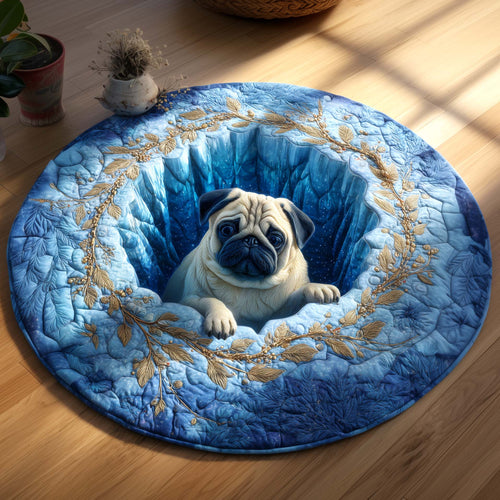 Pug Quilted Round Mat GFTOQM158