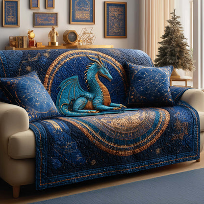 Celestial Dragon Quilted Sofa Cover GFTOQM1594