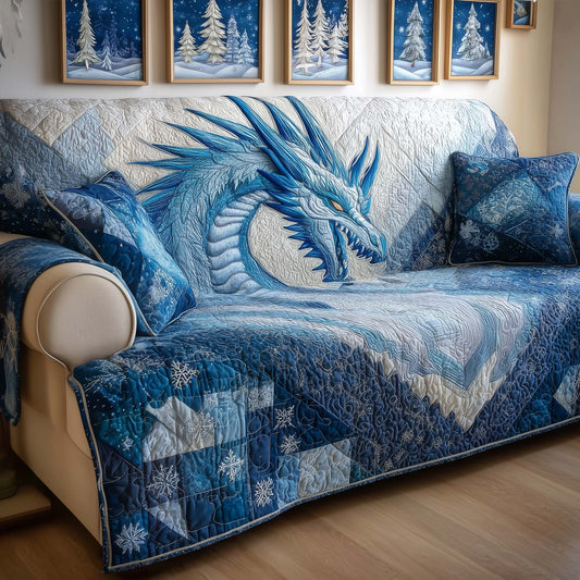 Winter Dragon Quilted Sofa Cover GFTOQM1596