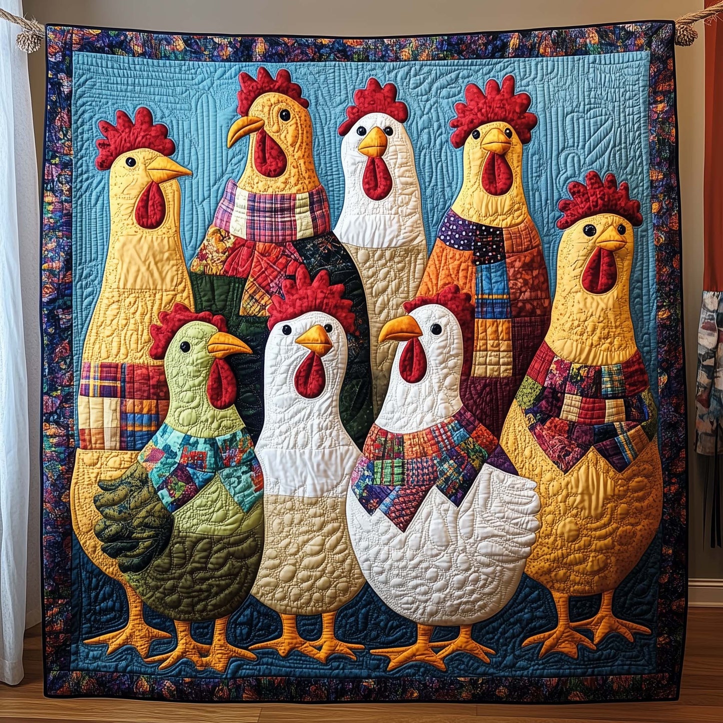 Patchwork Flock Quilted Blanket GFTOQM1637