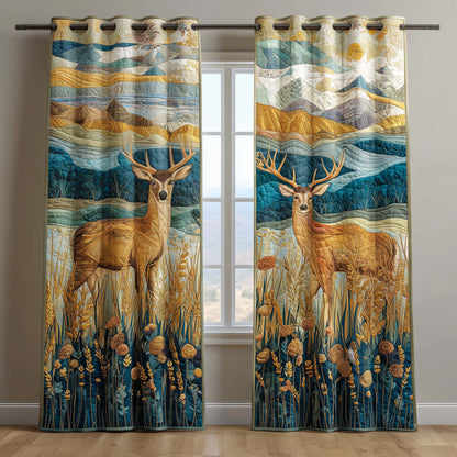 Golden Meadow Quilted Curtains GFTOQM1668