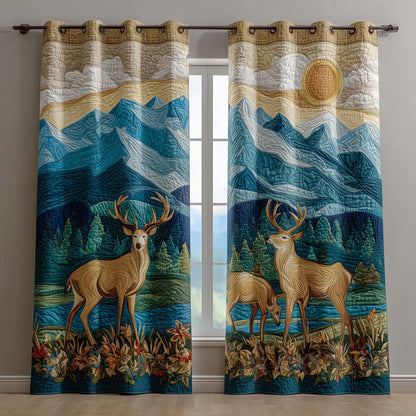 Alpine Stag Quilted Curtains GFTOQM1671