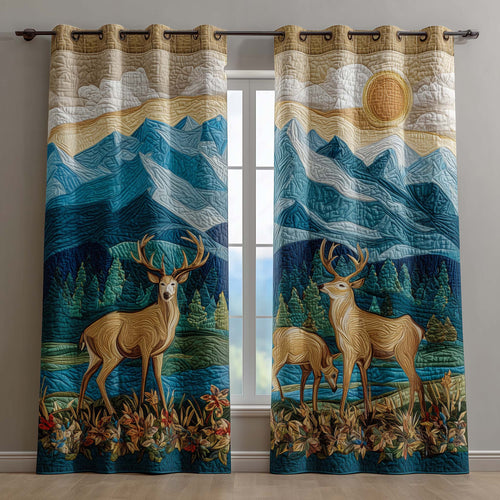 Alpine Stag Quilted Curtains GFTOQM1671